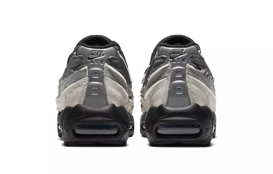 Comme des Garcons Nike Air Max 95 Preto Cinza Data de lançamento