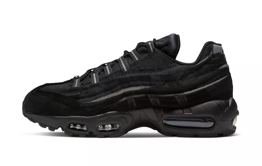 Comme des Garcons Nike Air Max 95 Black Chiqish sanasi