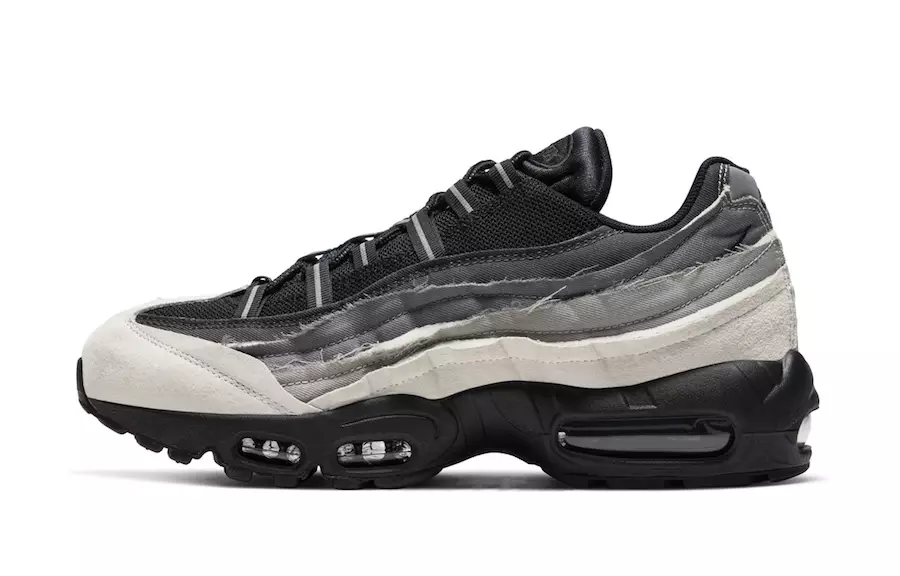 Comme des Garcons Nike Air Max 95 Black Grey Датум на издавање