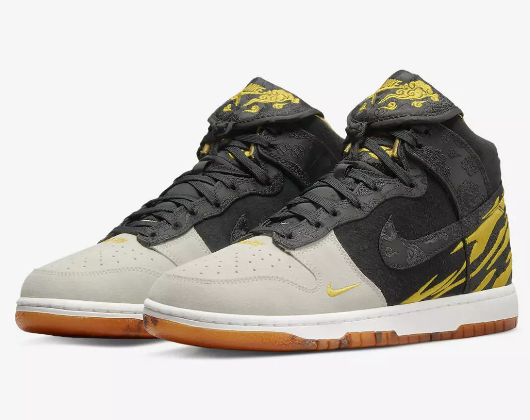 Nike Dunk High יאָר פון די טיגער DQ4978-001 מעלדונג טאָג