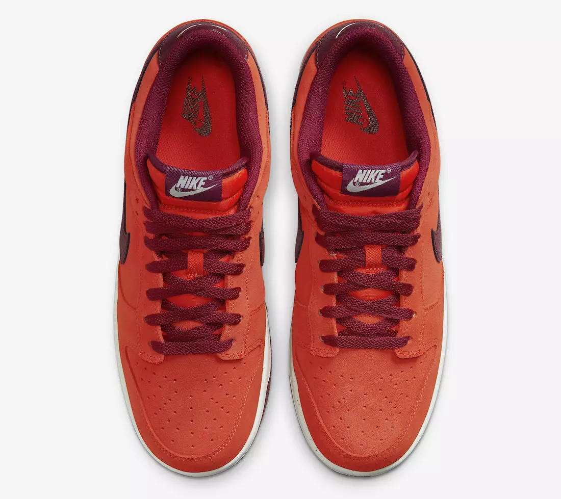 Nike Dunk Íseal Orange Suede DQ8801-800 Dáta Eisiúna