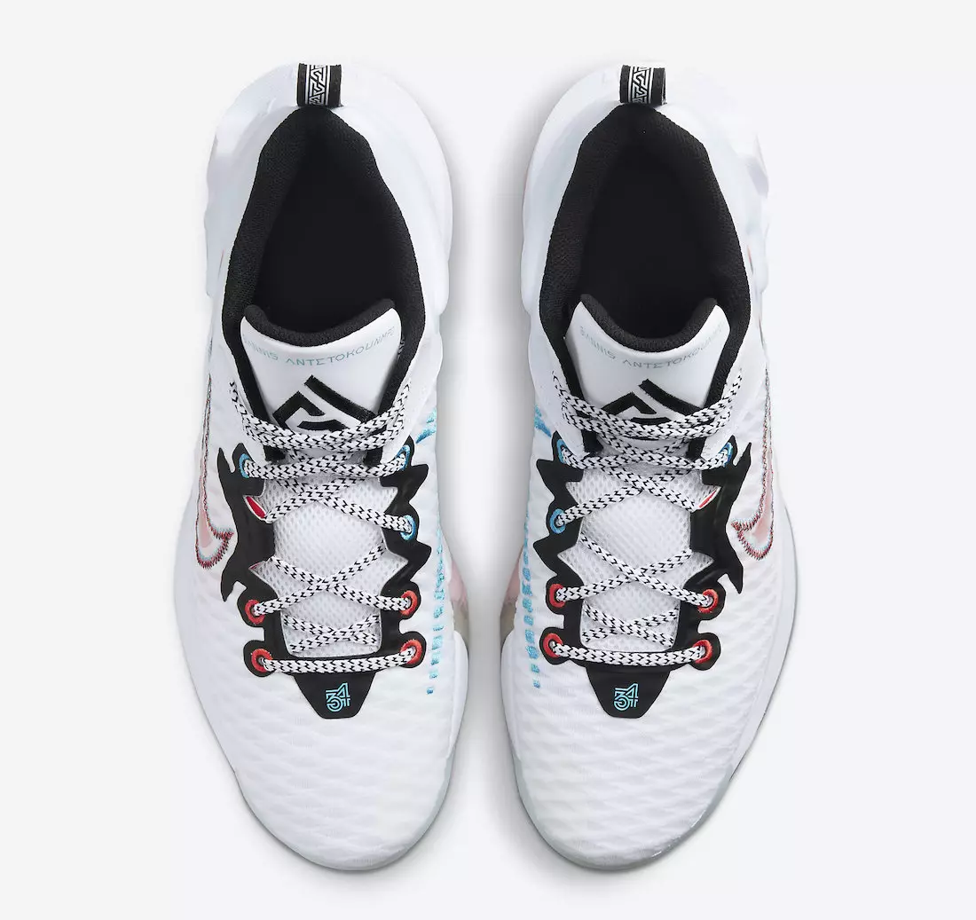 Nike Giannis Immortality Branco Transparente Preto DH4470-100 Data de Lançamento