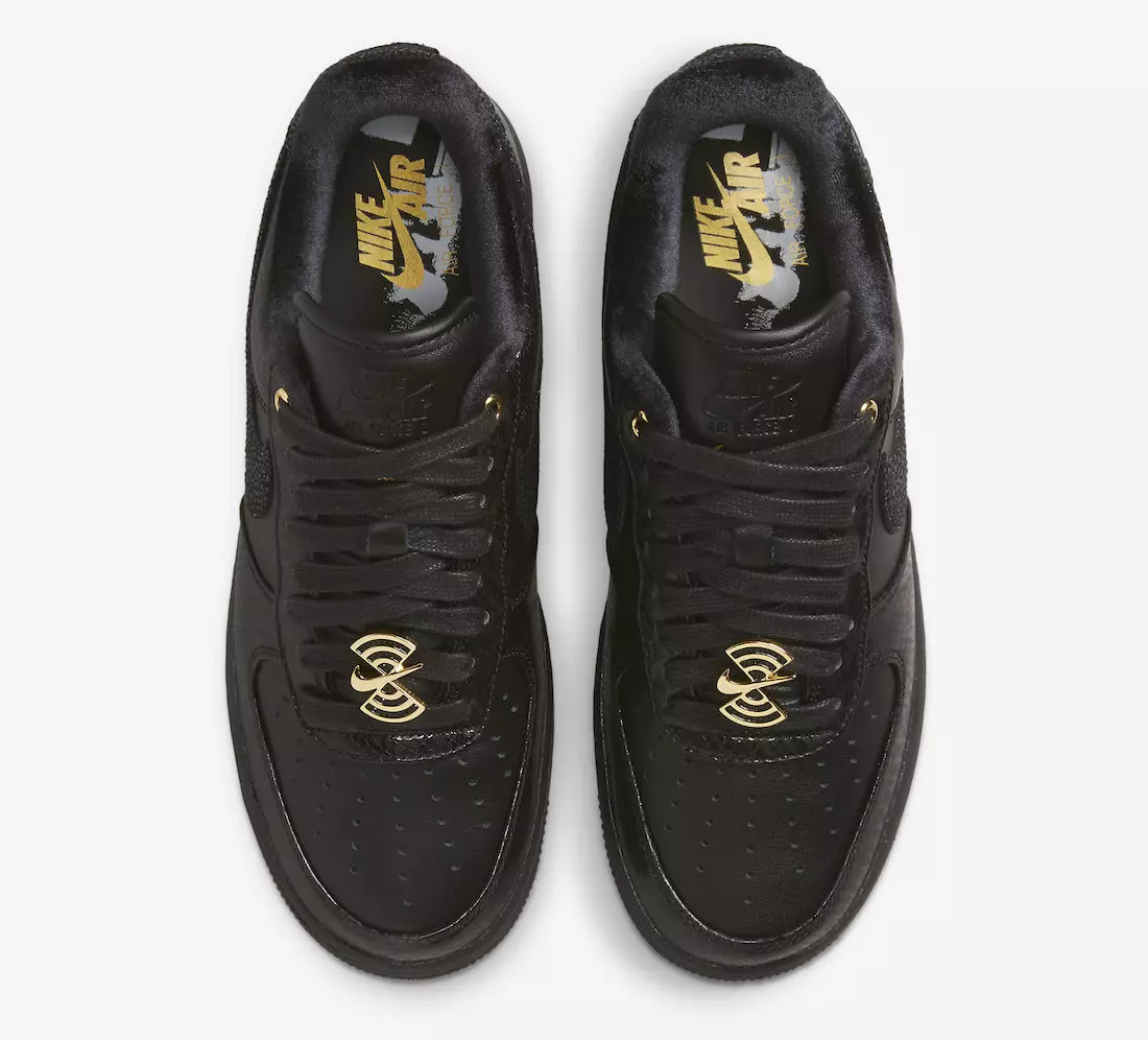 Nike Air Force 1 Low Anniversary Edition Black Gold DX6035-001 väljalaskekuupäev