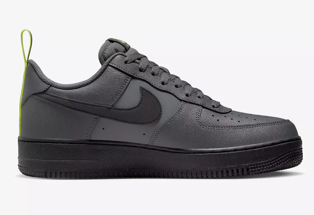 Nike Air Force 1 Volt Dubh Liath Íseal DZ4510-001 Dáta Eisiúna