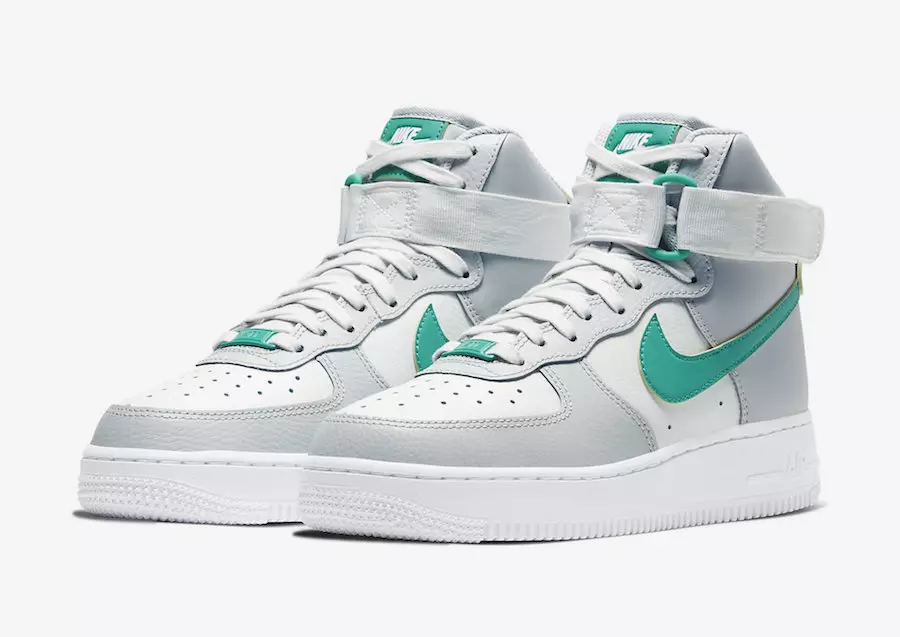 Nike Air Force 1 High Grey Fog Neptune Green 334031-015 Útgáfudagur