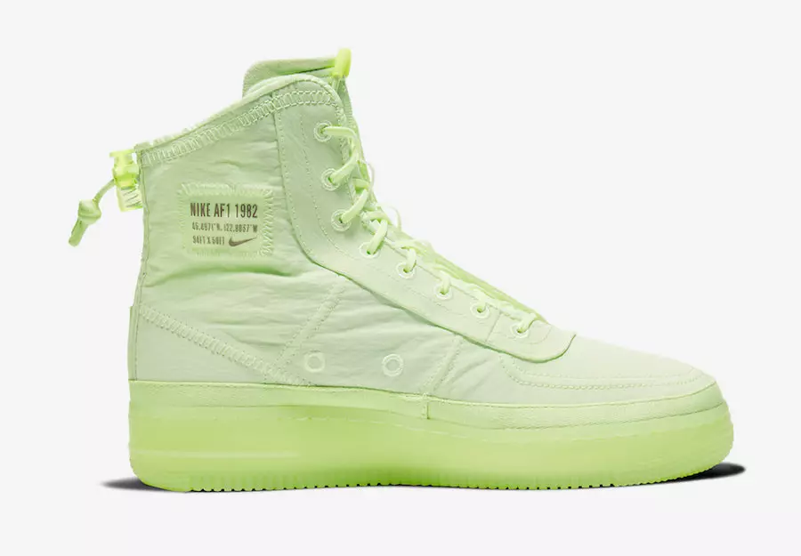 Nike Air Force 1 High Shell Volt BQ6096-700 Megjelenési dátum