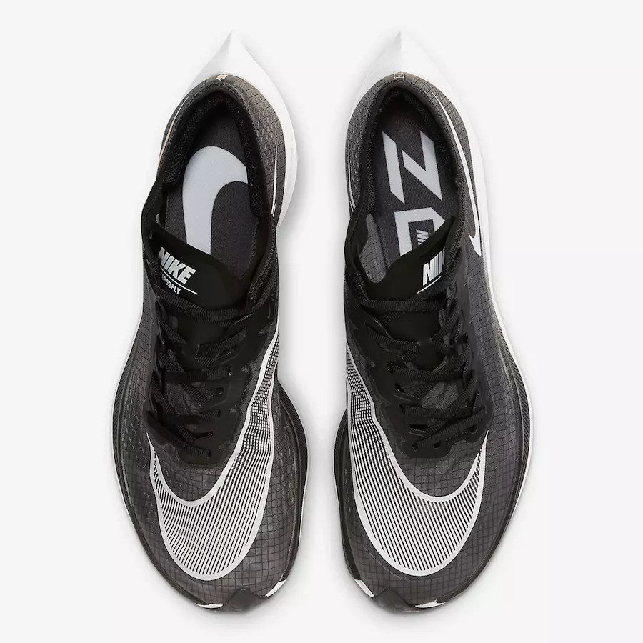 Nike ZoomX VaporFly NEXT שוואַרץ ווייסע AO4568-001 מעלדונג טאָג