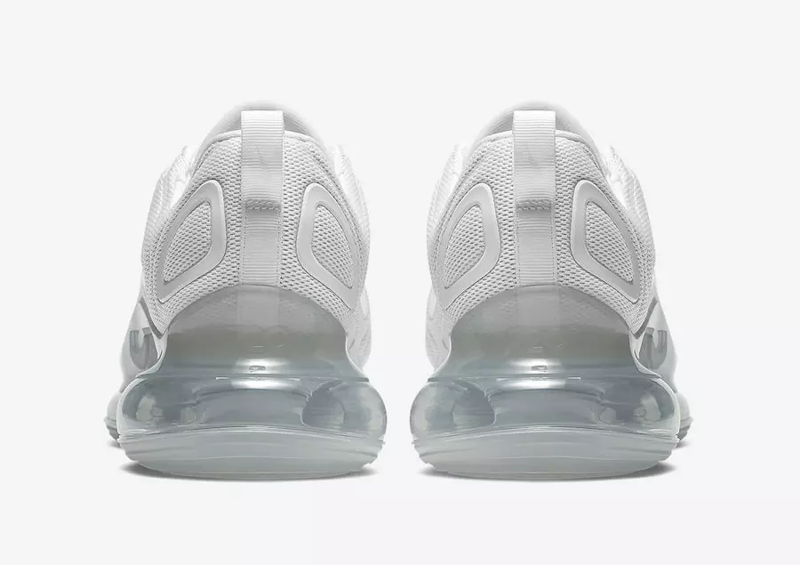 Nike Air Max 720 מעטאַלליק פּלאַטינום AO2924-100 מעלדונג טאָג