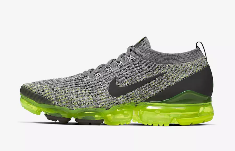 Nike Air VaporMax Flyknit 3 Grå Volt AJ6900-009 Udgivelsesdato