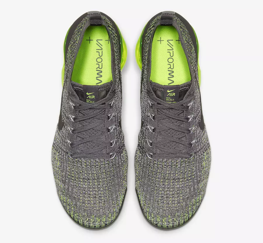 Nike Air VaporMax Flyknit 3 Grey Volt AJ6900-009 ထုတ်ဝေသည့်ရက်စွဲ