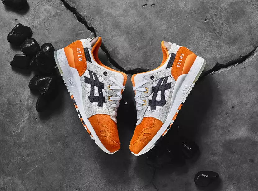 Afew x BEAMS x ASICS Gel Lyte III Orange Koi Releasedatum