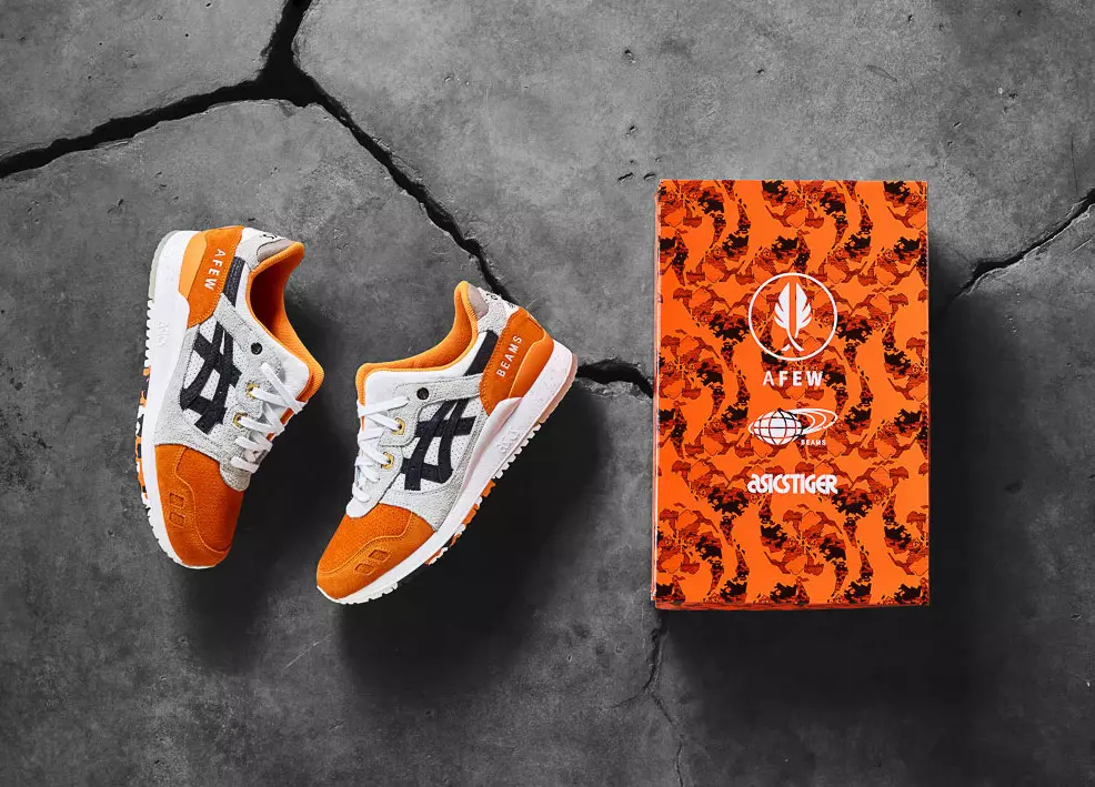 Beberapa x BEAMS x ASICS Gel Lyte III Orange Koi Tanggal Rilis