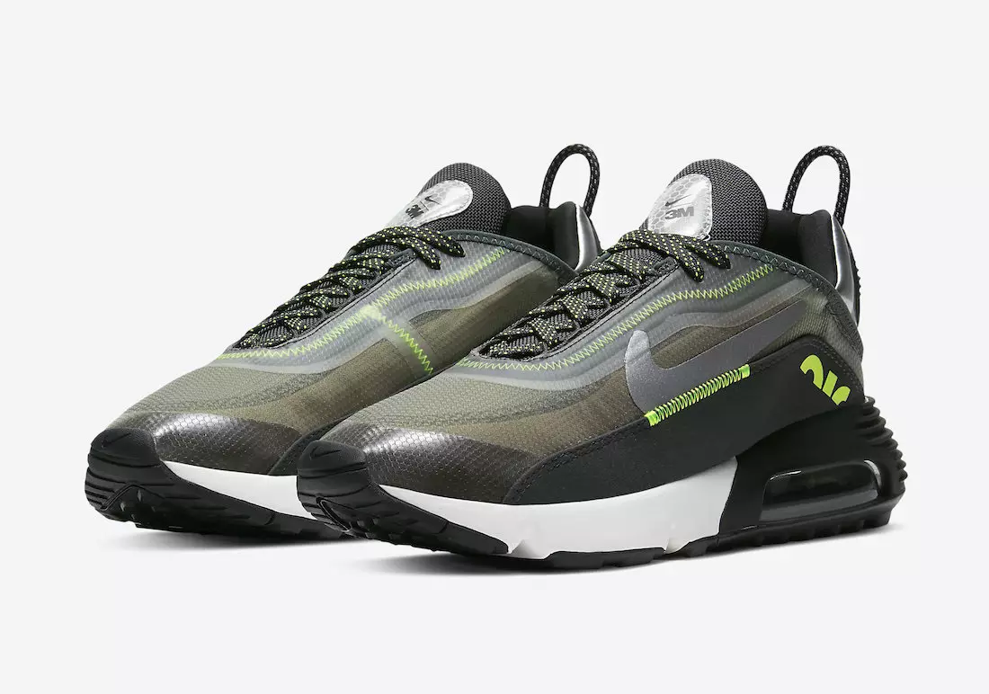 3M x Nike Air Max 2090 opgedeckt a Schwaarz a Volt