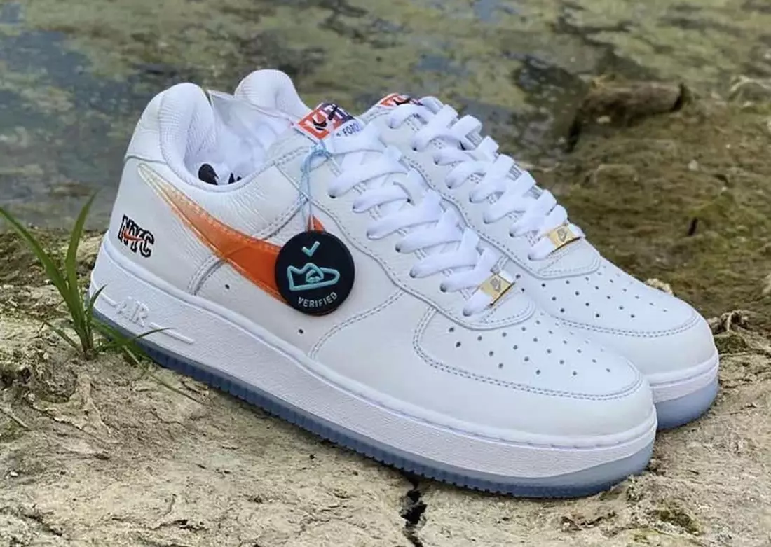 Kith Nike Air Force 1 NYC White Rush Blue White Brilliant Orange CZ7928-100 تاريخ الإصدار