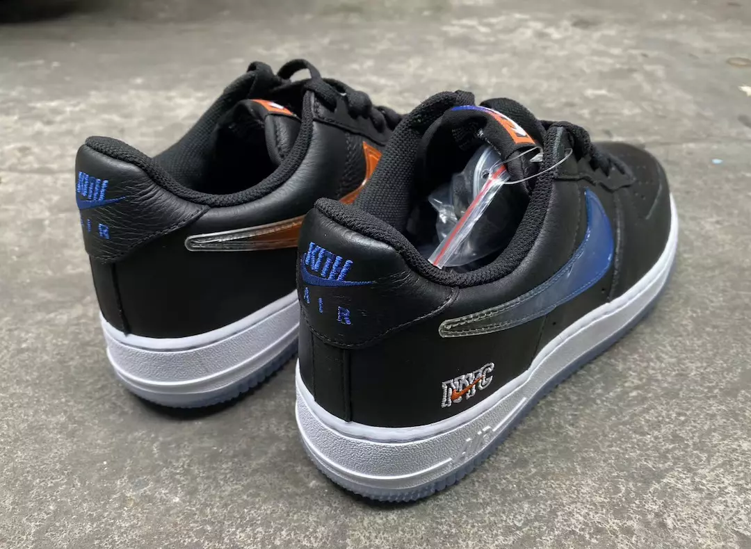 Kith Nike Air Force 1 Timu ya Chini ya Black Black Rush Blue CZ7928-001 Tarehe ya Kutolewa