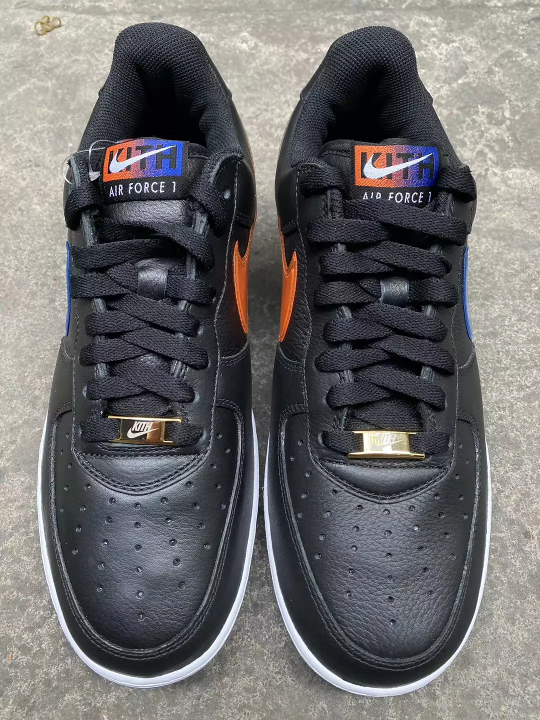 Kith Nike Air Force 1 Low Black Team Orange Rush Blue CZ7928-001 تاريخ الإصدار