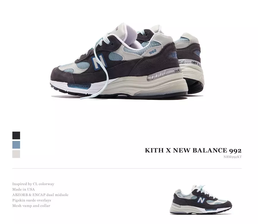 Kith New Balance 992 Թողարկման ամսաթիվ