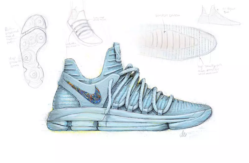 Mchoro wa Nike KD 10