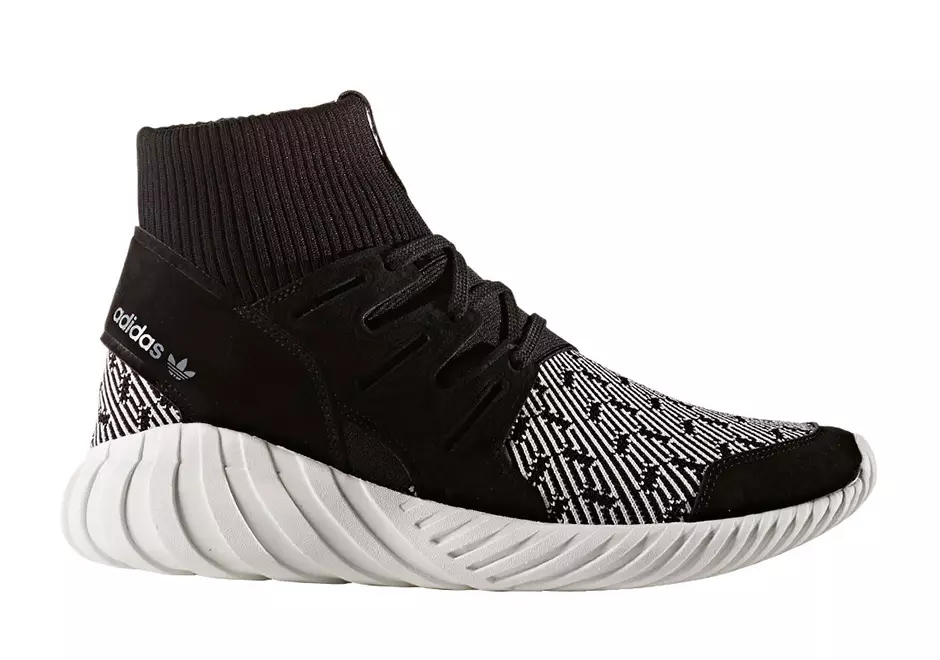 adidas Tubular Doom dalam Pola Primeknit Hitam Putih Baru