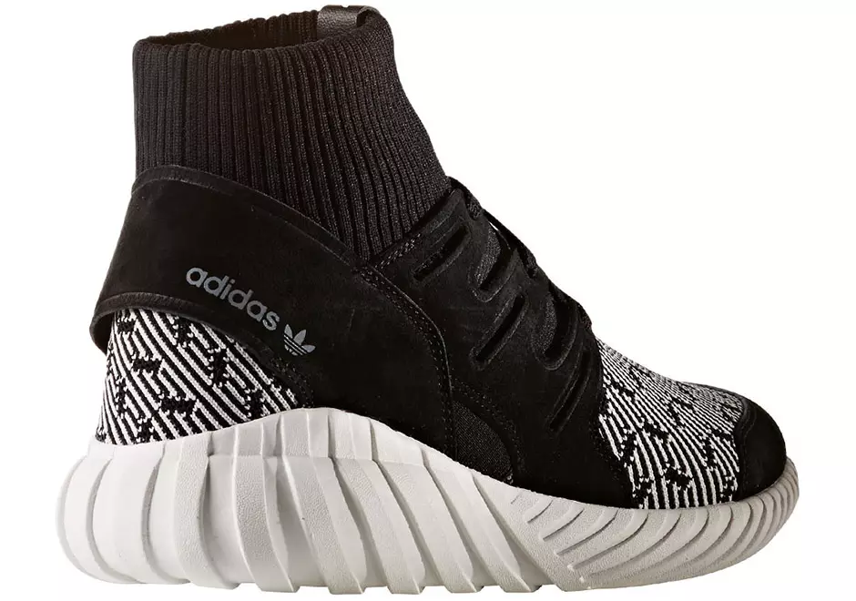 Černobílý vzor adidas Tubular Doom Primeknit-