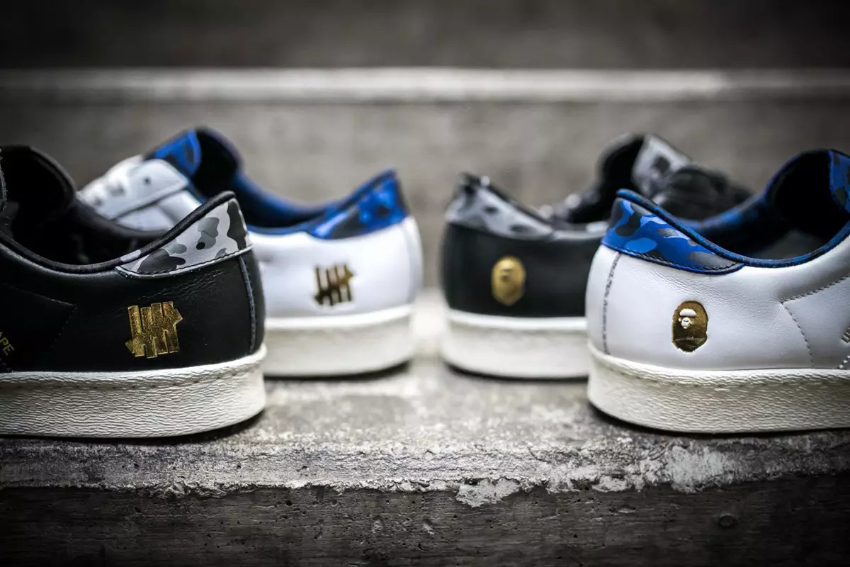 Consorțiul adidas BAPE UNDTFD Superstar anii 80