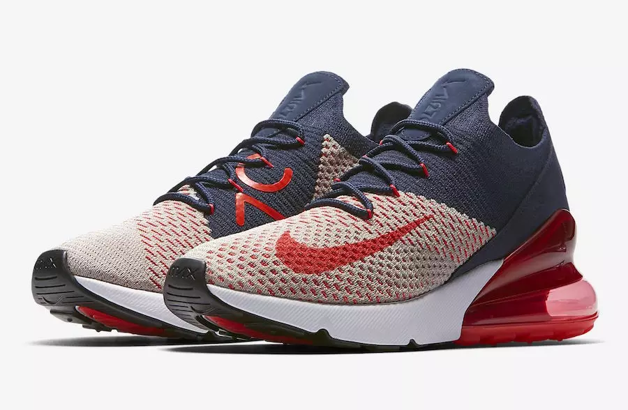 Nike Air Max 270 Flyknit USA námornícka modrá červená Orbit AH6803-200