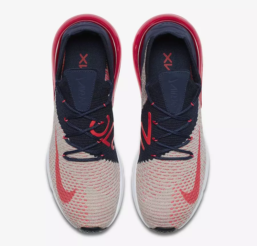 Nike Air Max 270 Flyknit ЗША Navy Blue Red Orbit AH6803-200