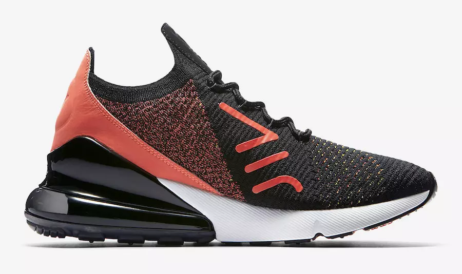 Nike Air Max 270 Flyknit сиёҳ сурх зард AH6803-003