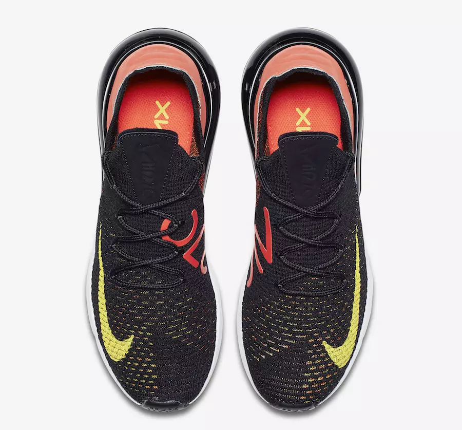 Nike Air Max 270 Flyknit Hitam Merah Kuning AH6803-003