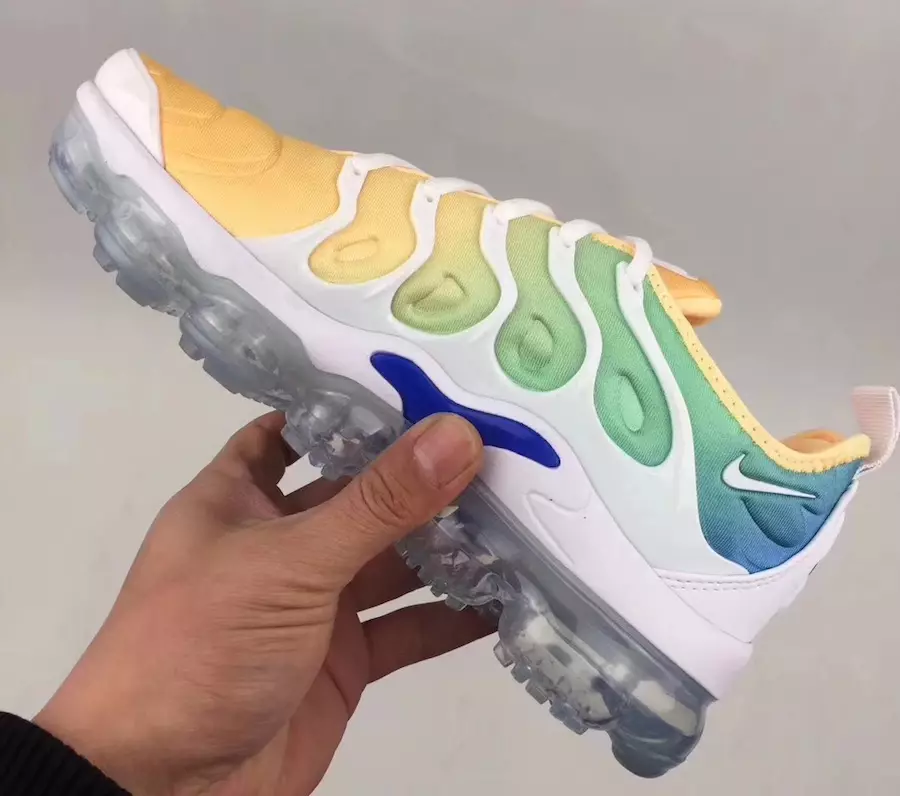 Nike Air VaporMax Plus Գրադիենտ Դեղին Կանաչ Կապույտ