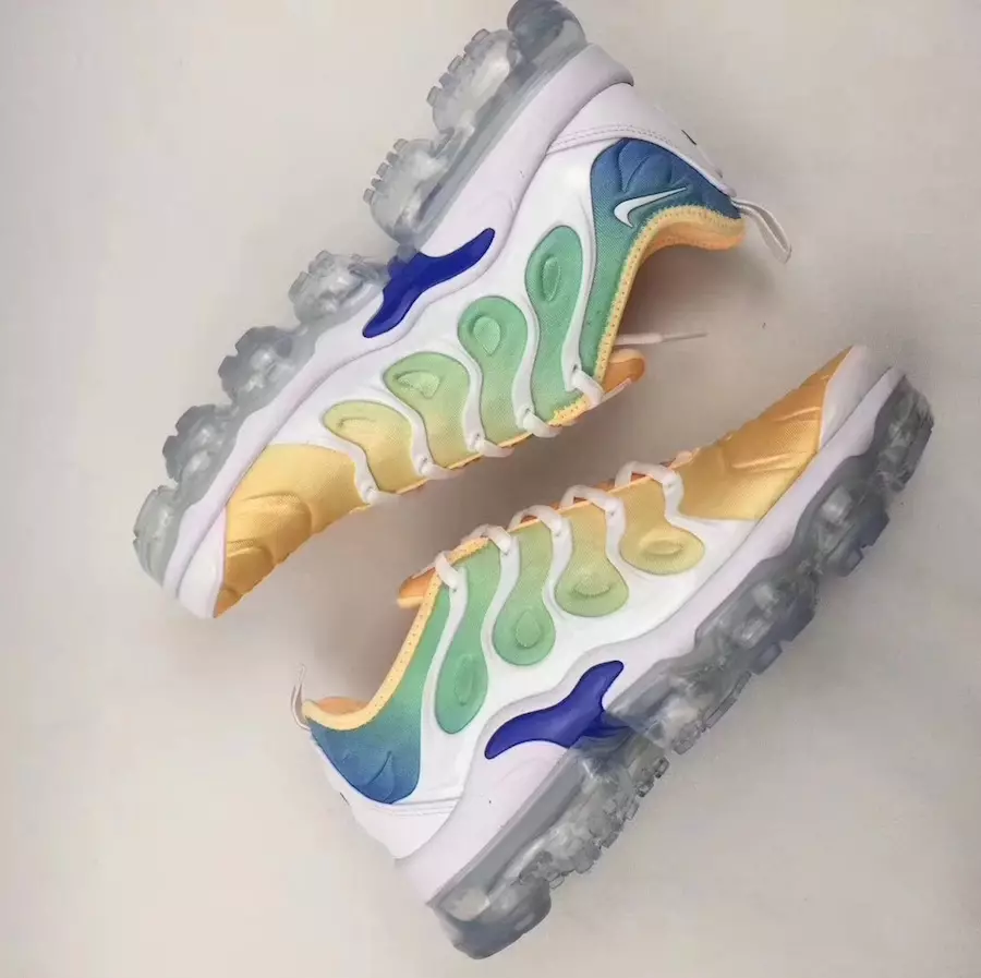 Nike Air VaporMax Plus Gradient Jaune Vert Bleu