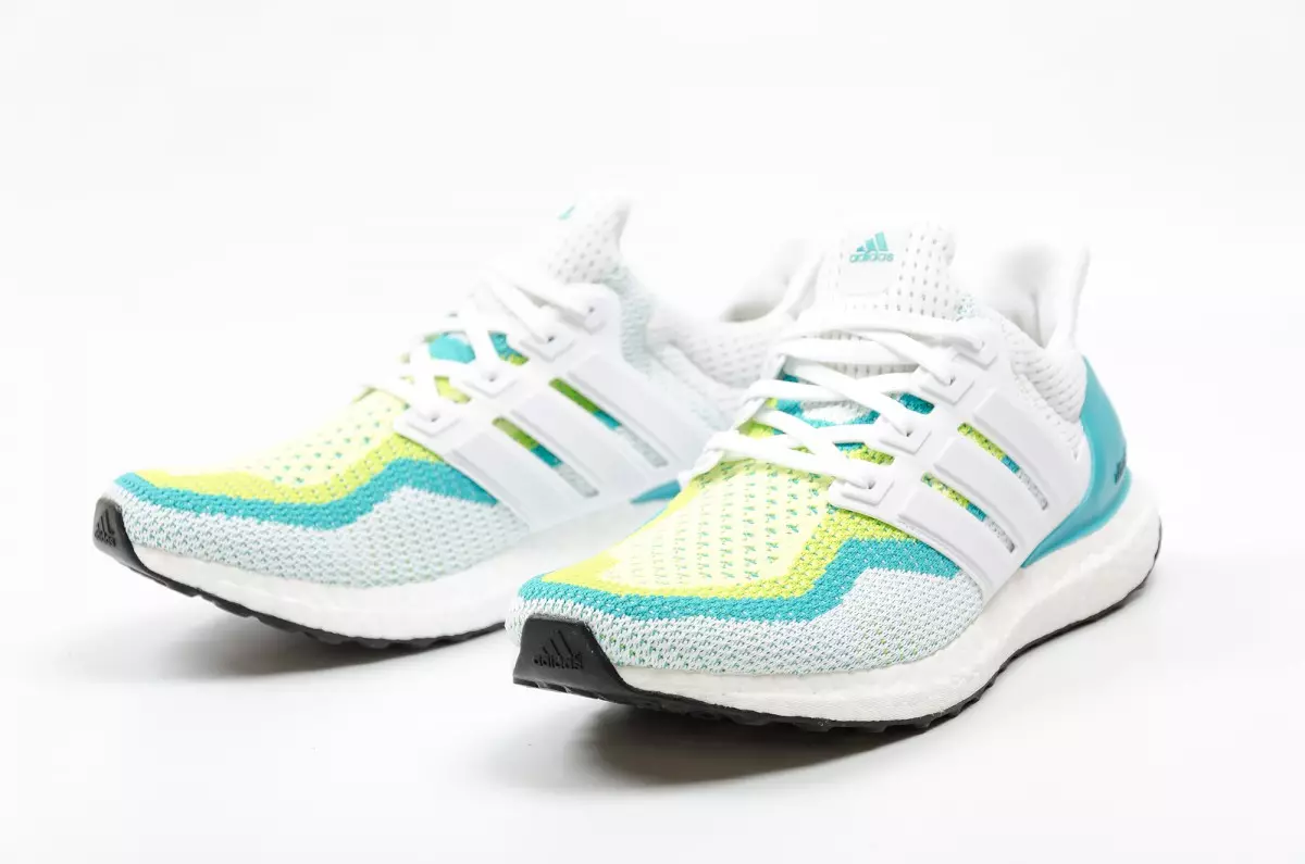 adidas Ultra Boost Alb Albastru Verde