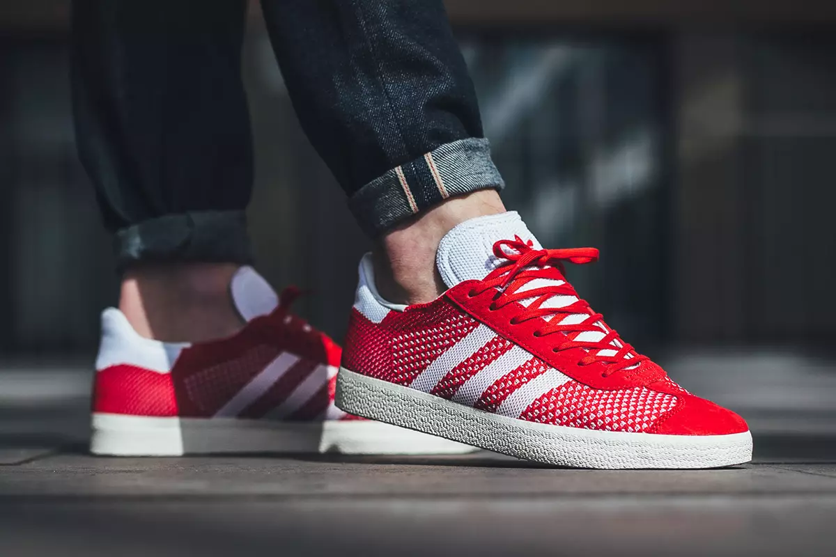 adidas Gazelle Primeknit Blue Red Grey