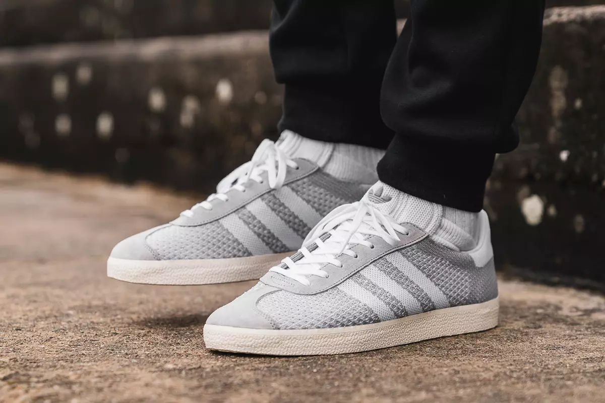 أديداس Gazelle Primeknit أزرق أحمر رمادي