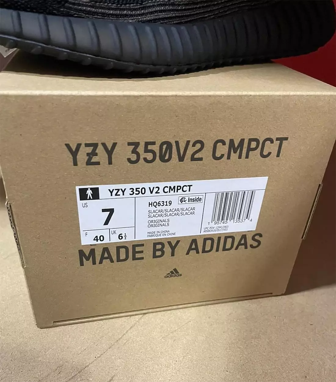 adidas Yeezy Boost 350 V2 CMPCT Slate Carbon HQ6319 Utgivelsesdato