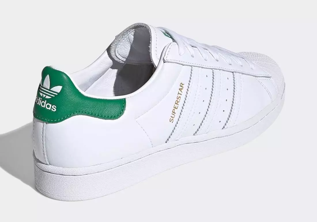 Adidas Superstar Branco Verde FZ3642 Data de Lançamento