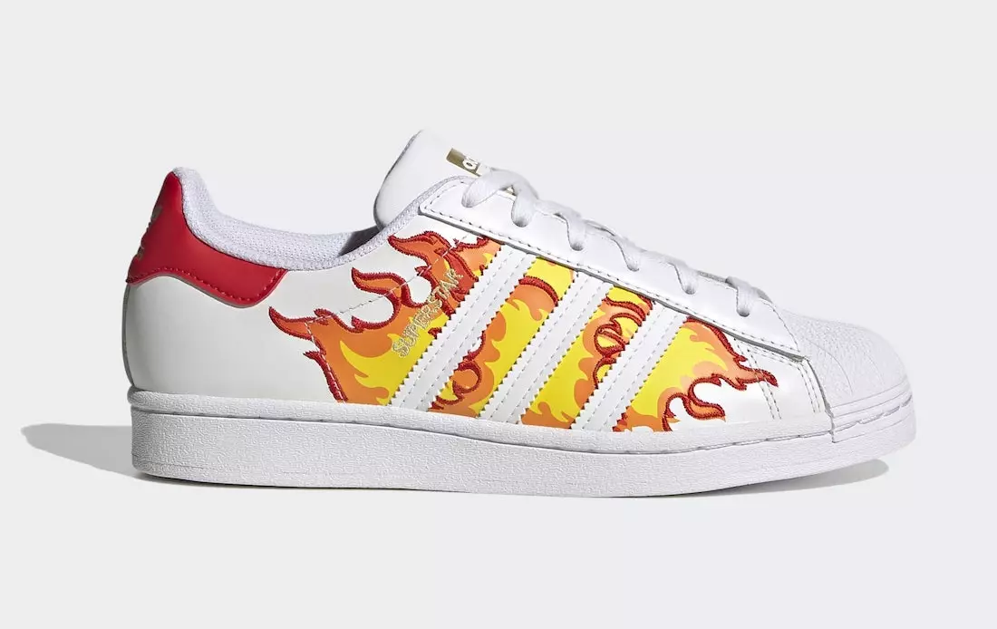 Adidas Superstar Covered in Flames