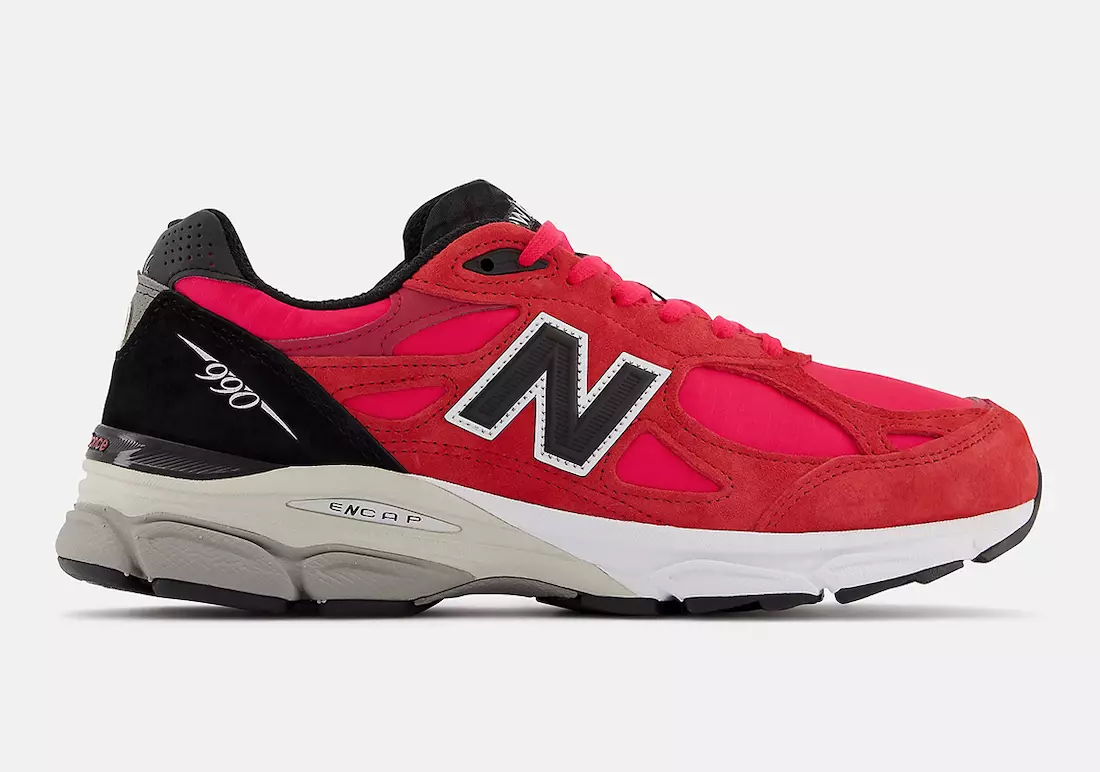 New Balance 990v3 Red Suede M990PL3 Data tal-Ħruġ