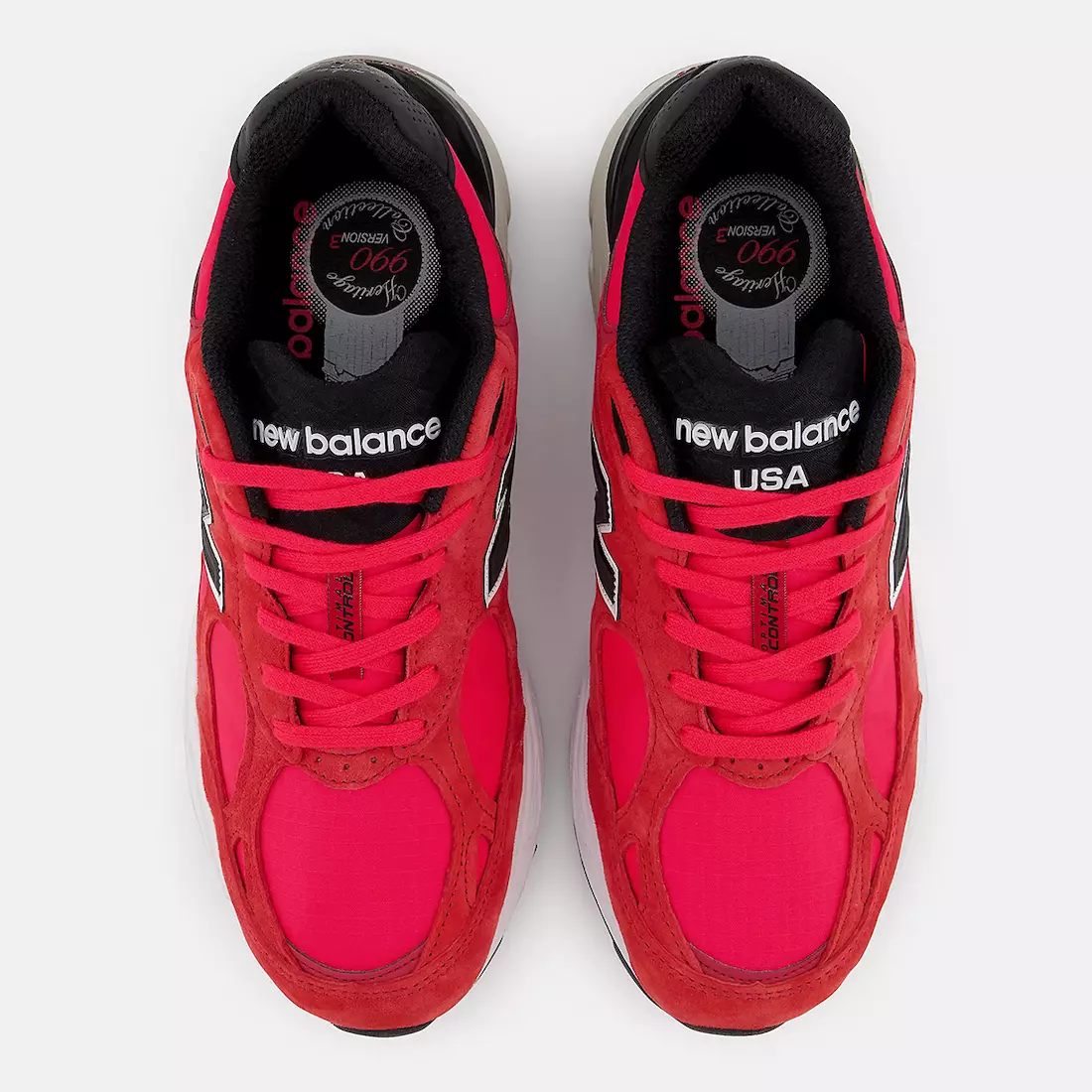 New Balance 990v3 Red Suede M990PL3 Data tal-Ħruġ