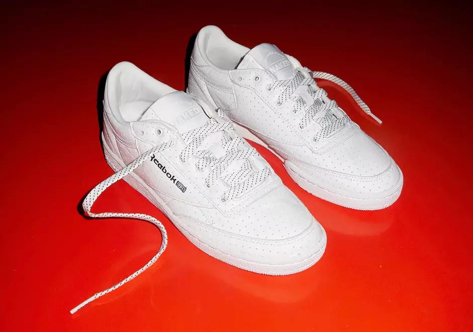 ГОЛИ Reebok Club C бяла перфорирана кожа