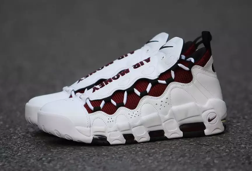 Nike Air More Money en blanc et bordeaux Bientôt disponible