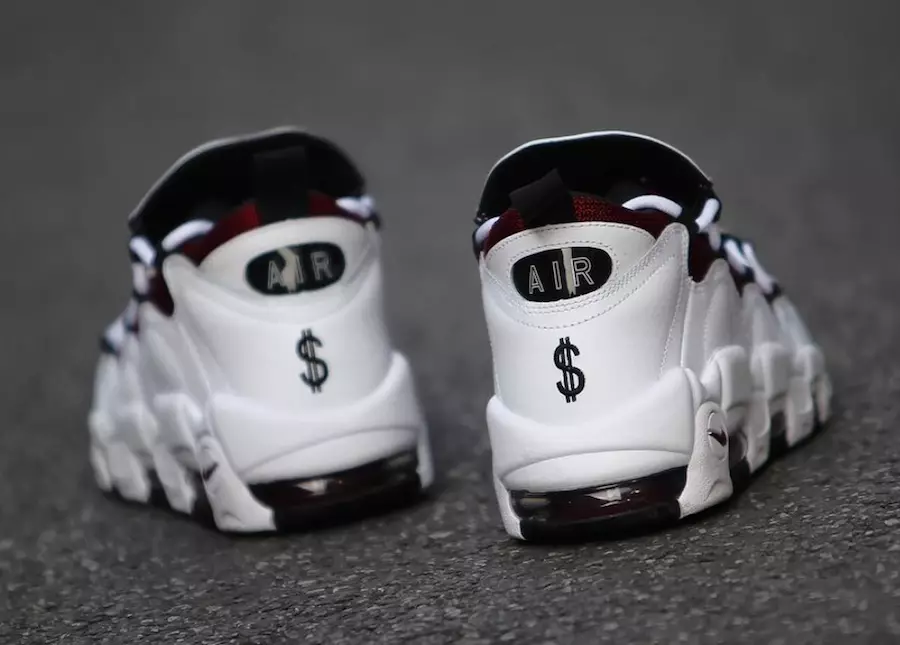 Nike Air More Money Burgundy Biały