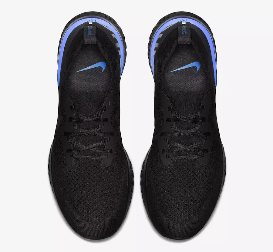 Nike Epic React Flyknit Black Racer Blue AQ0067-004 Útgáfudagur