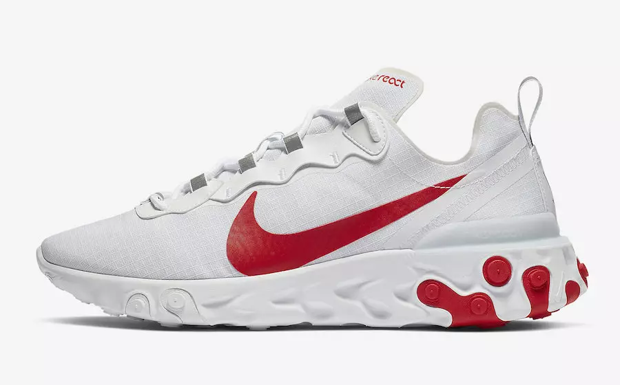 Nike React Element 55 White University Red BQ6167-102 תאריך שחרור