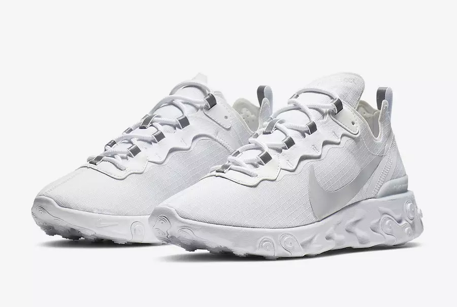 Nike React Element 55 udløser med overdel med hvidt gitter