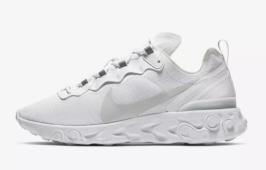 Nike React Element 55 Wit Puur Platina BQ6167-101 Releasedatum