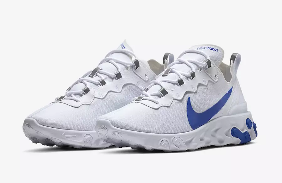 Nike React Element 55 White Game Royal BQ6167-100 izlaišanas datums