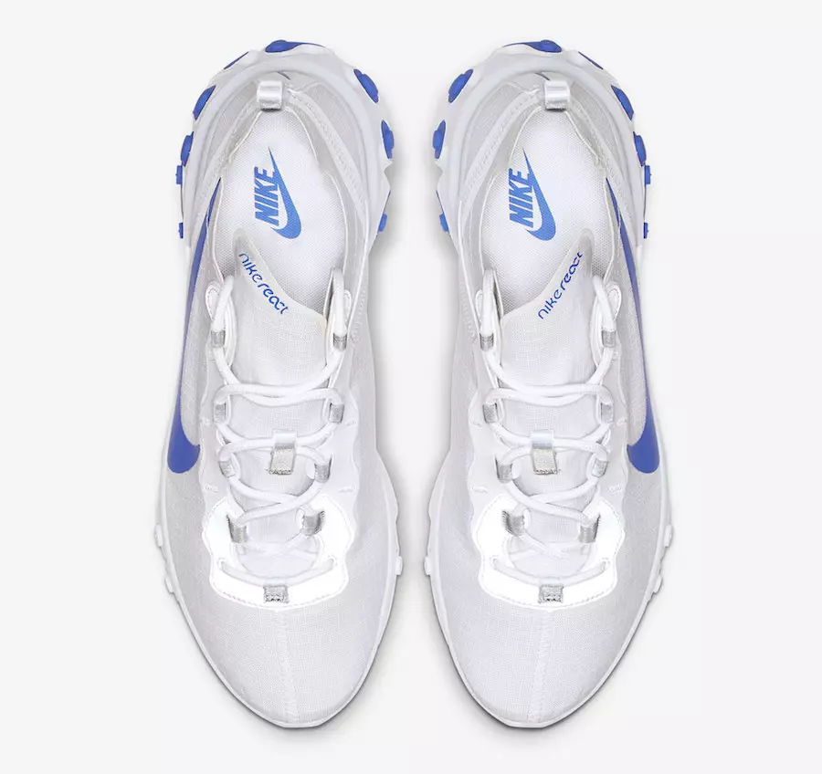 Nike React Element 55 White Game Royal BQ6167-100 väljalaskekuupäev