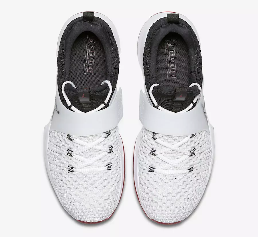 Jordan Trainer 2 Flyknit Chicago White Black Gym Rød 921210-101