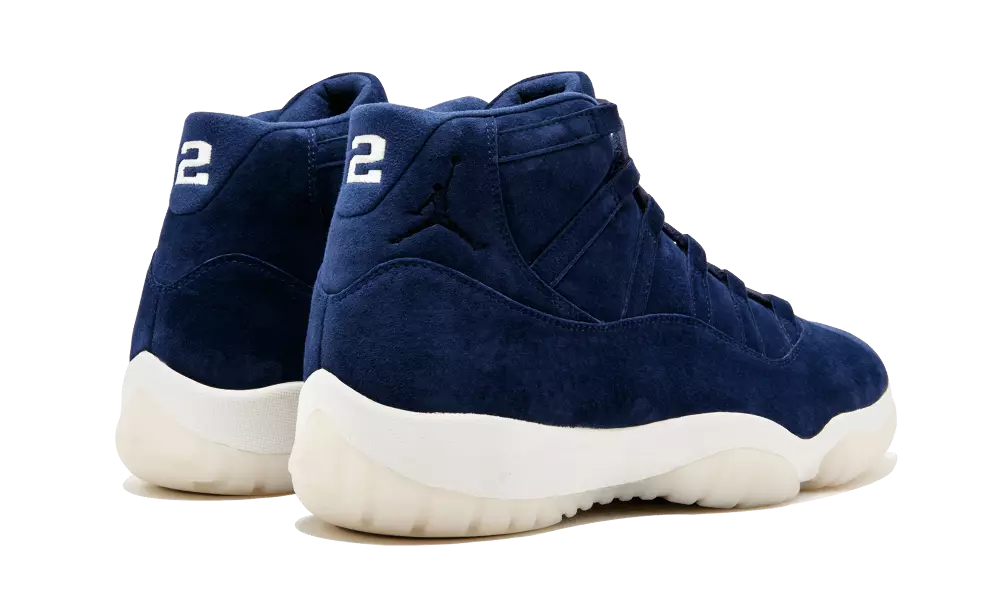 Темно-синие замшевые кроссовки Air Jordan 11 Jeter